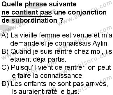 Fransızca 6 Dersi 2024-2025 yılı 3. Dönem sınavı 10. Soru