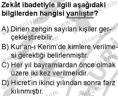 Seçmeli Peygamberimizin Hayatı 4 Dersi 2024-2025 yılı 3. Dönem sınavı 2. Soru