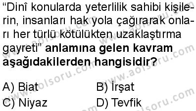 Seçmeli Peygamberimizin Hayatı 4 Dersi 2024-2025 yılı 3. Dönem sınavı 4. Soru