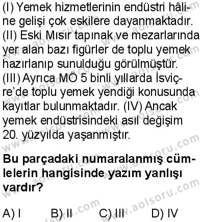 Türk Dili ve Edebiyatı 5 Dersi 2024-2025 yılı 3. Dönem sınavı 8. Soru