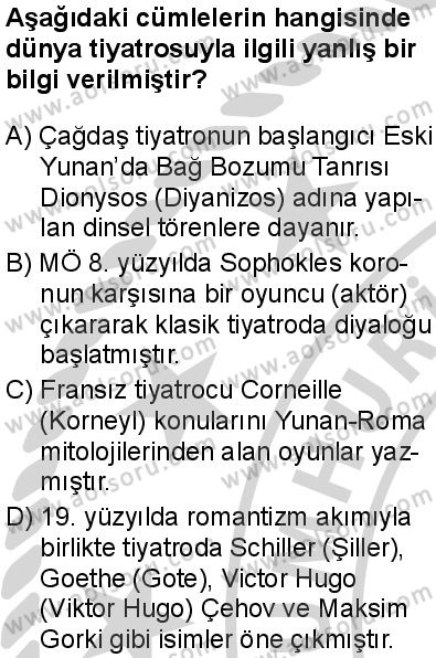 Seçmeli Türk Dili ve Edebiyatı 2 Dersi 2024-2025 yılı 3. Dönem sınavı 10. Soru