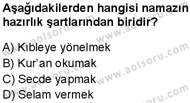 Din Kültürü ve Ahlak Bilgisi 2 Dersi 2025-2026 yılı 1. Dönem sınavı 1. Soru