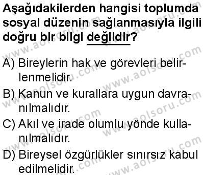 Din Kültürü ve Ahlak Bilgisi 2 Dersi 2025-2026 yılı 1. Dönem sınavı 10. Soru