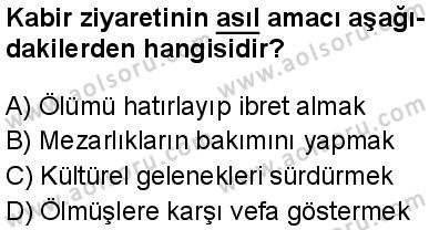 Din Kültürü ve Ahlak Bilgisi 5 Dersi 2025-2026 yılı 1. Dönem sınavı 1. Soru