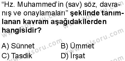 Din Kültürü ve Ahlak Bilgisi 5 Dersi 2025-2026 yılı 1. Dönem sınavı 7. Soru