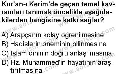 Din Kültürü ve Ahlak Bilgisi 5 Dersi 2025-2026 yılı 1. Dönem sınavı 9. Soru