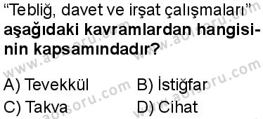 Din Kültürü ve Ahlak Bilgisi 5 Dersi 2025-2026 yılı 1. Dönem sınavı 10. Soru