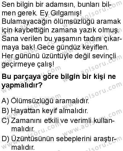 Felsefe 3 Dersi 2025-2026 yılı 1. Dönem sınavı 1. Soru