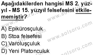 Felsefe 3 Dersi 2025-2026 yılı 1. Dönem sınavı 5. Soru
