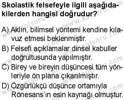 Felsefe 3 Dersi 2025-2026 yılı 1. Dönem sınavı 8. Soru