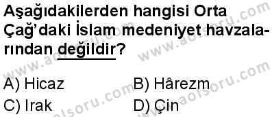 Tarih 2 Dersi 2025-2026 yılı 1. Dönem sınavı 10. Soru