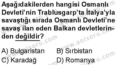 Seçmeli Tarih 2 Dersi 2025-2026 yılı 1. Dönem sınavı 4. Soru