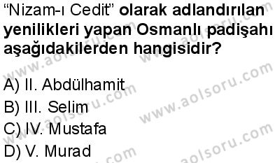 Seçmeli Tarih 2 Dersi 2025-2026 yılı 1. Dönem sınavı 5. Soru