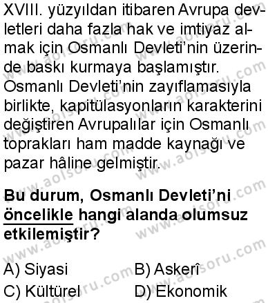 Seçmeli Tarih 2 Dersi 2025-2026 yılı 1. Dönem sınavı 9. Soru