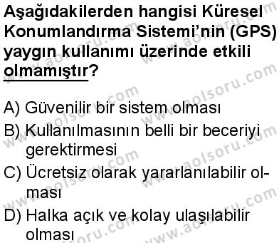 Coğrafya 1 Dersi 2025-2026 yılı 1. Dönem sınavı 5. Soru
