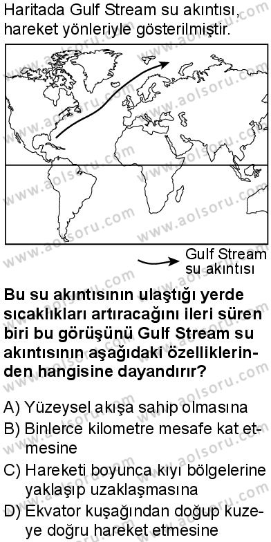 Coğrafya 1 Dersi 2025-2026 yılı 1. Dönem sınavı 9. Soru