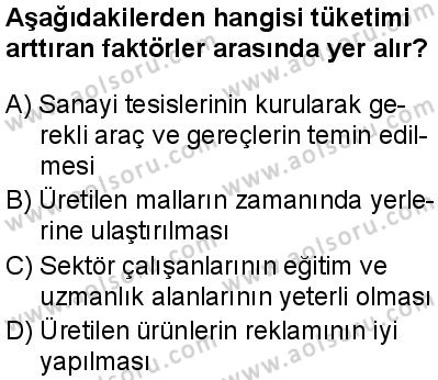 Seçmeli Coğrafya 1 Dersi 2025-2026 yılı 1. Dönem sınavı 10. Soru