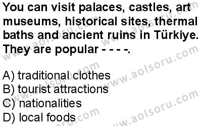 İngilizce 1 Dersi 2025-2026 yılı 1. Dönem sınavı 2. Soru