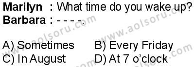 İngilizce 1 Dersi 2025-2026 yılı 1. Dönem sınavı 3. Soru