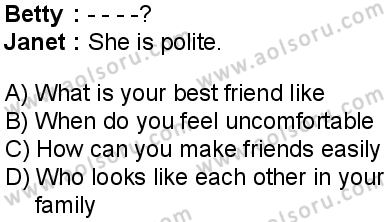 İngilizce 1 Dersi 2025-2026 yılı 1. Dönem sınavı 7. Soru