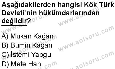 Seçmeli Ortak Türk Tarihi 1 Dersi 2025-2026 yılı 1. Dönem sınavı 6. Soru