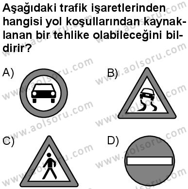 Sağlık Bilgisi ve Trafik Kültürü 2 Dersi 2025-2026 yılı 1. Dönem sınavı 4. Soru