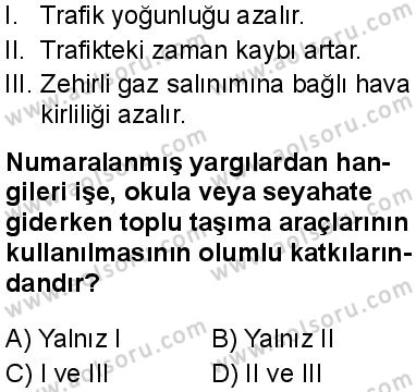 Sağlık Bilgisi ve Trafik Kültürü 2 Dersi 2025-2026 yılı 1. Dönem sınavı 10. Soru