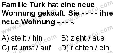 Almanca 5 Dersi 2025-2026 yılı 1. Dönem sınavı 5. Soru