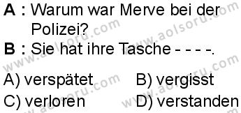 Almanca 5 Dersi 2025-2026 yılı 1. Dönem sınavı 6. Soru