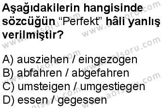 Almanca 5 Dersi 2025-2026 yılı 1. Dönem sınavı 7. Soru