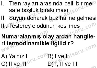 Fizik 1 Dersi 2025-2026 yılı 1. Dönem sınavı 1. Soru