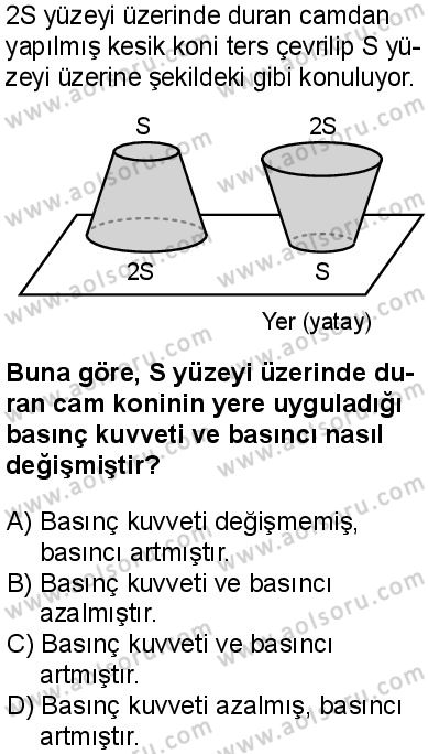 Fizik 1 Dersi 2025-2026 yılı 1. Dönem sınavı 9. Soru