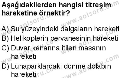 Fizik 1 Dersi 2025-2026 yılı 1. Dönem sınavı 10. Soru