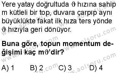 Seçmeli Fizik 1 Dersi 2025-2026 yılı 1. Dönem sınavı 7. Soru
