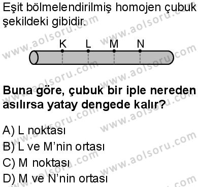 Seçmeli Fizik 1 Dersi 2025-2026 yılı 1. Dönem sınavı 8. Soru