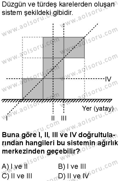 Seçmeli Fizik 1 Dersi 2025-2026 yılı 1. Dönem sınavı 9. Soru