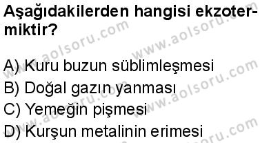 Seçmeli Kimya 2 Dersi 2025-2026 yılı 1. Dönem sınavı 1. Soru