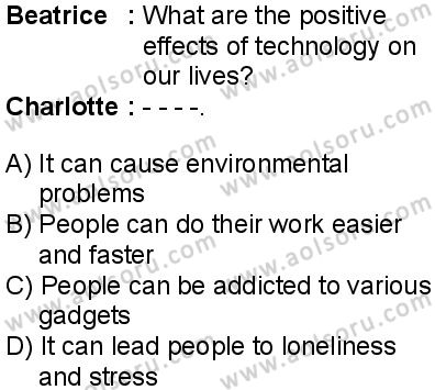 İngilizce 8 Dersi 2025-2026 yılı 1. Dönem sınavı 6. Soru