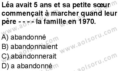 Fransızca 8 Dersi 2025-2026 yılı 1. Dönem sınavı 1. Soru