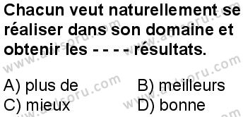 Fransızca 8 Dersi 2025-2026 yılı 1. Dönem sınavı 8. Soru