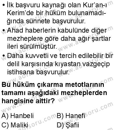 Fıkıh 1 Dersi 2025-2026 yılı 1. Dönem sınavı 4. Soru
