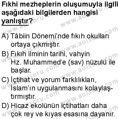 Fıkıh 1 Dersi 2025-2026 yılı 1. Dönem sınavı 5. Soru
