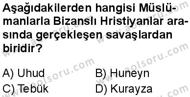 Seçmeli Peygamberimizin Hayatı 2 Dersi 2025-2026 yılı 1. Dönem sınavı 8. Soru