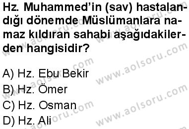 Seçmeli Peygamberimizin Hayatı 2 Dersi 2025-2026 yılı 1. Dönem sınavı 10. Soru
