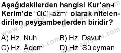 Seçmeli Peygamberimizin Hayatı 5 Dersi 2025-2026 yılı 1. Dönem sınavı 7. Soru
