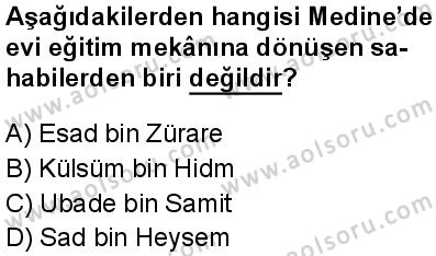 Seçmeli Peygamberimizin Hayatı 5 Dersi 2025-2026 yılı 1. Dönem sınavı 9. Soru