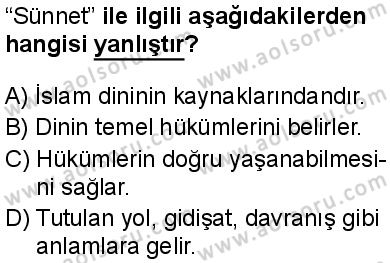 Seçmeli Peygamberimizin Hayatı 7 Dersi 2025-2026 yılı 1. Dönem sınavı 3. Soru