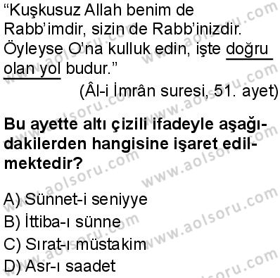 Seçmeli Peygamberimizin Hayatı 7 Dersi 2025-2026 yılı 1. Dönem sınavı 4. Soru