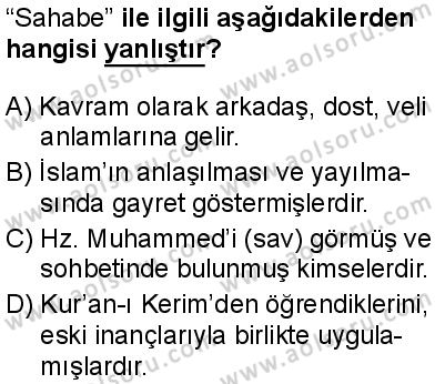 Seçmeli Peygamberimizin Hayatı 7 Dersi 2025-2026 yılı 1. Dönem sınavı 5. Soru