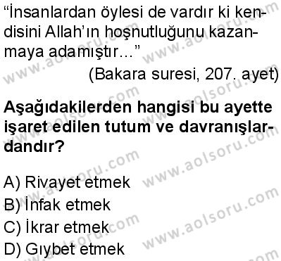 Seçmeli Peygamberimizin Hayatı 7 Dersi 2025-2026 yılı 1. Dönem sınavı 6. Soru